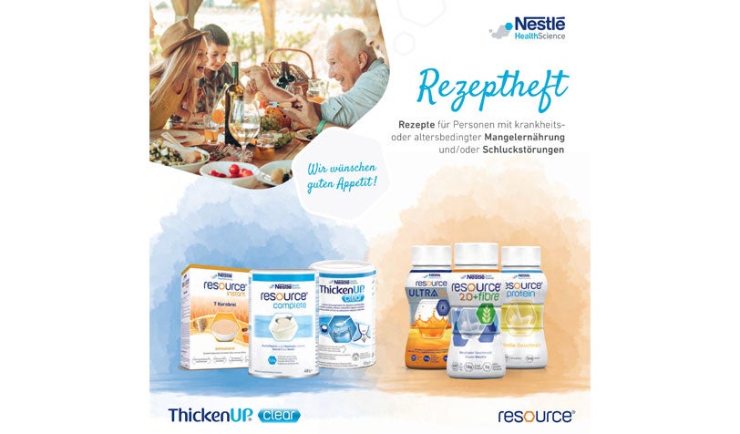 Auf dem Cover ist eine glückliche Familie beim Essen zu sehen. Außerdem sind verschiedene Produkte abgebildet.