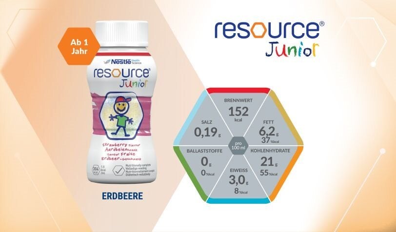 Produktdatenblatt resource® Junior Erdbeere (trinkfertig) – Informationen & Details