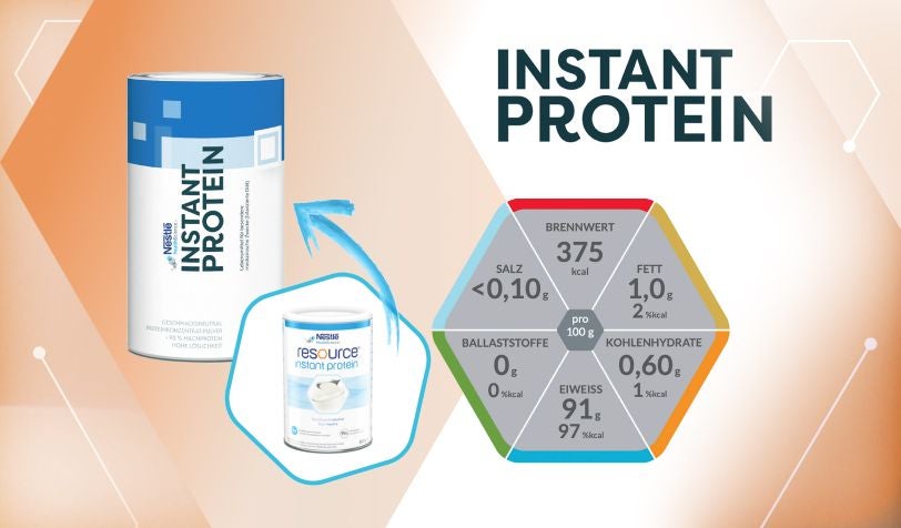 Produktdatenblatt zu INSTANT PROTEIN – neutrales Eiweißpulver zur Anreicherung von Speisen