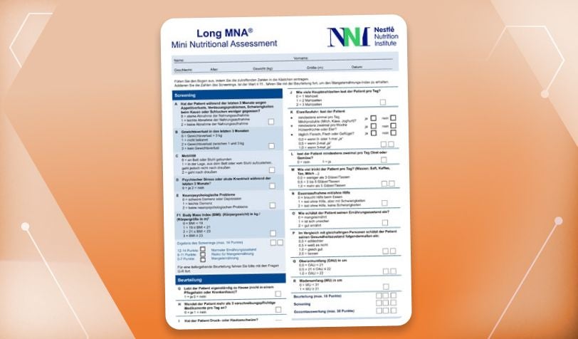 MNA®-LF Langversion – umfassendes Assessment-Tool zur Erkennung von Mangelernährung