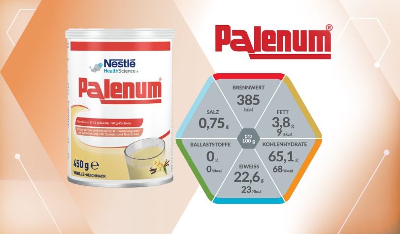 Palenum® Produktblatt – Vanillepulver zur Herstellung eiweißreicher Trinknahrung