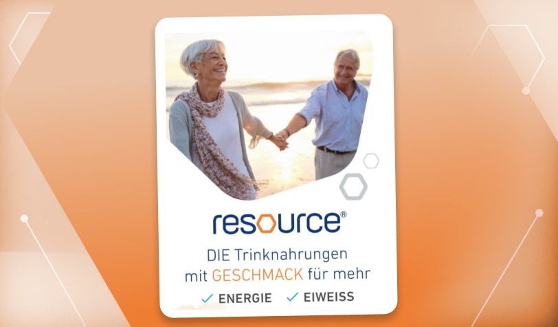 Informationsflyer für Patient:innen mit Hinweisen zur Anwendung von resource® Trinknahrung