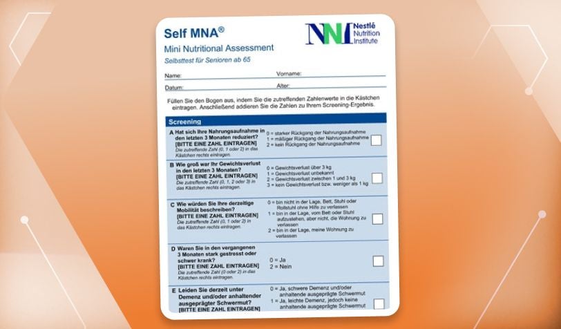 Self-MNA® Selbsttest für Senior:innen zur Erkennung eines Mangelernährungsrisiko