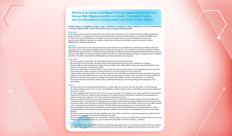 Studie: AAF-Formeln mit HMO bei Kuhmilchallergie