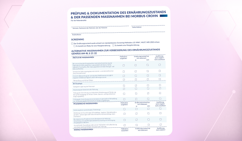 Ernährungsstatus dokumentieren und Modulen® IBD verordnen