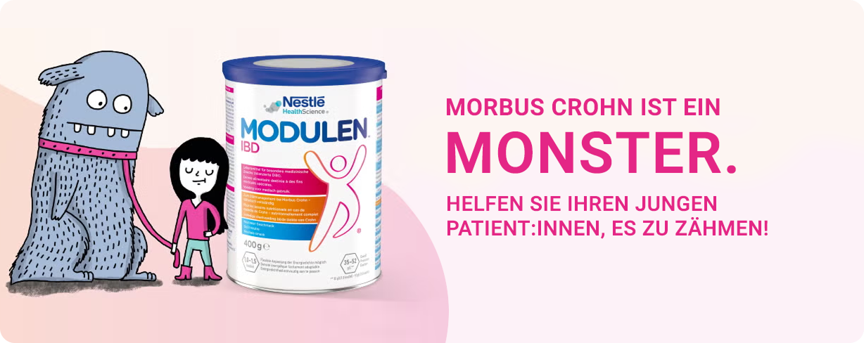 Morbus crohn ist ein Monster. Helfen sie ihren jungen patient:innen, es zu zahmen!