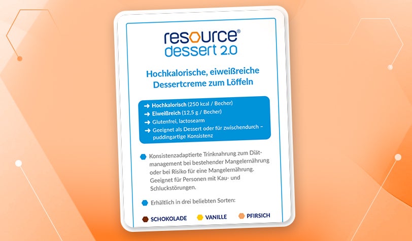 resource® dessert 2.0 und instant Breie Patient:innen-Flyer