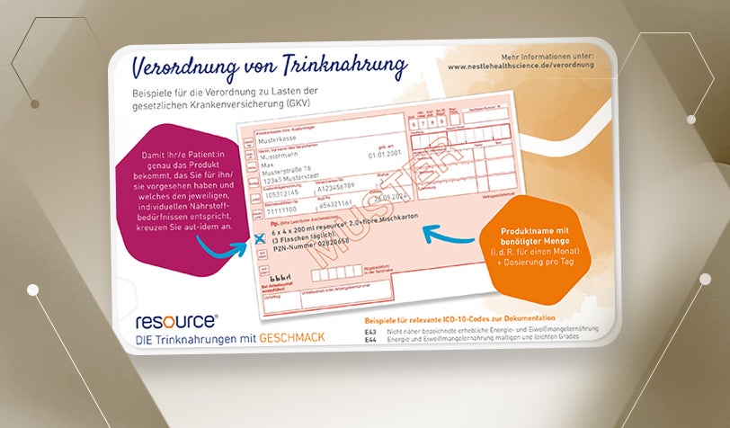 Verordnungskarte medizinische Trinknahrung