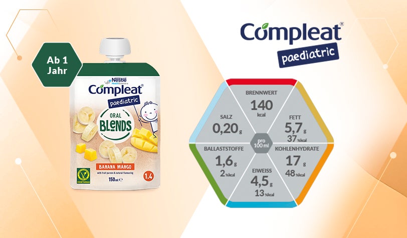 Produktdatenblatt Compleat® paediatric oral blends Banane‑Mango