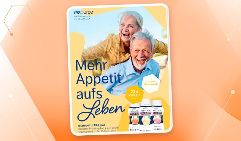 resource® ULTRA plus Fachfolder zur eiweißreichen hochkalorischen Trinknahrung mit 32 g Protein pro Flasch