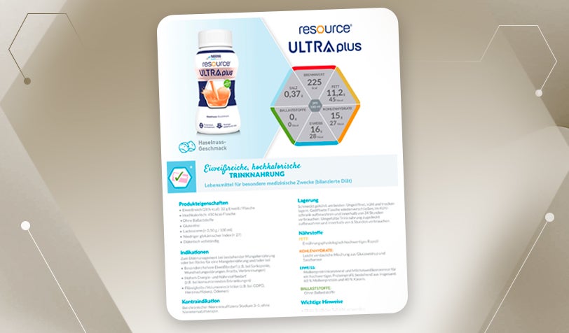 Produktdatenblatt resource® ULTRA plus eiweißreiche hochkalorische Trinknahrung