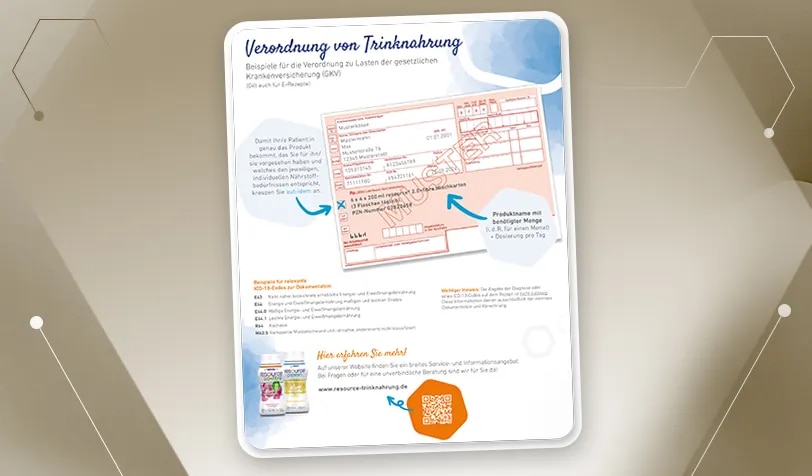 Verordnungsblatt medizinische Trinknahrung