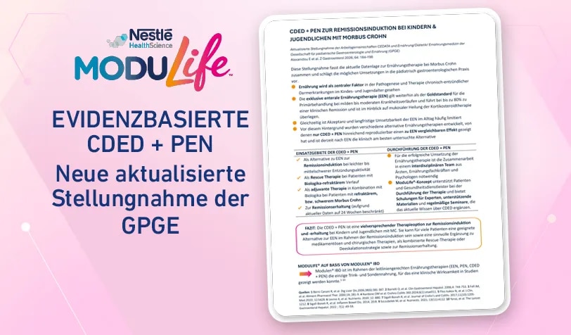 CDED + PEN bei Kindern und Jugendlichen mit Morbus Crohn