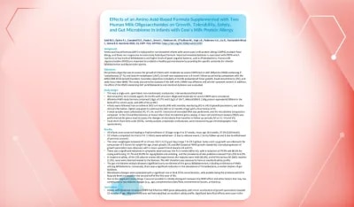 Studie: AAF-Formeln mit HMO bei Kuhmilchallergie