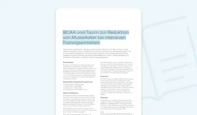 BCAA und Taurin zur Reduktion von Muskelkater bei intensiven Trainingseinheiten