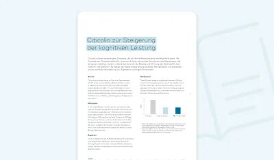 Citicolin zur Steigerung der kognitiven Leistung