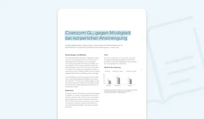 Coenzym Q10 gegen Müdigkeit bei körperlicher Anstrengung