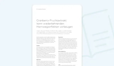 Cranberry-Fruchtextrakt kann wiederkehrenden Harnwegsinfekten vorbeugen