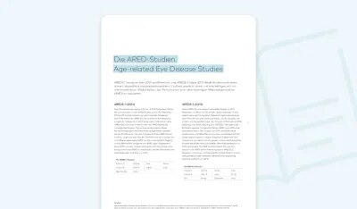 Die ARED-Studien: Age-related Eye Disease Studies