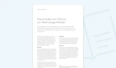 Flavonoide zum Schutz vor Atemwegsinfekten