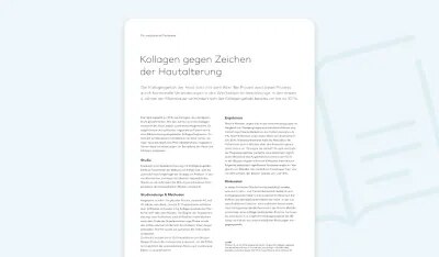 Kollagen gegen Zeichen der Hautalterung