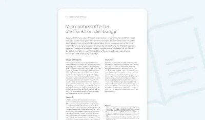 Mikronährstoffe für die Funktion der Lunge