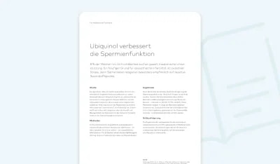 Ubiquinol verbessert die Spermienfunktion