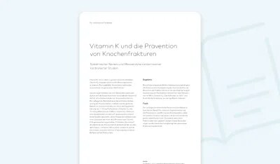 Vitamin K und die Prävention von Knochenfrakturen