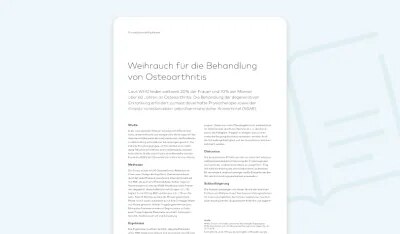 Weihrauch für die Behandlung von Osteoarthritis