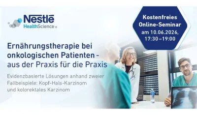 Kostenloses Webinar: Ernährungstherapie bei onkologischen Patienten