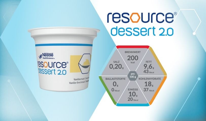 Produktabbildung der Trinknahrung resource® dessert 2.0 inkl. Nährwerte