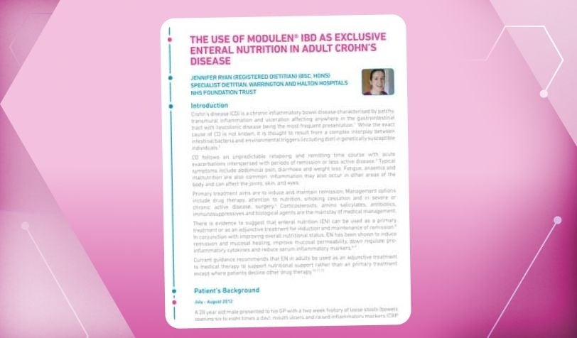 PDF Document – Exclusive Enteral Nutrition using Modulen® IBD in adult Crohn's disease management
