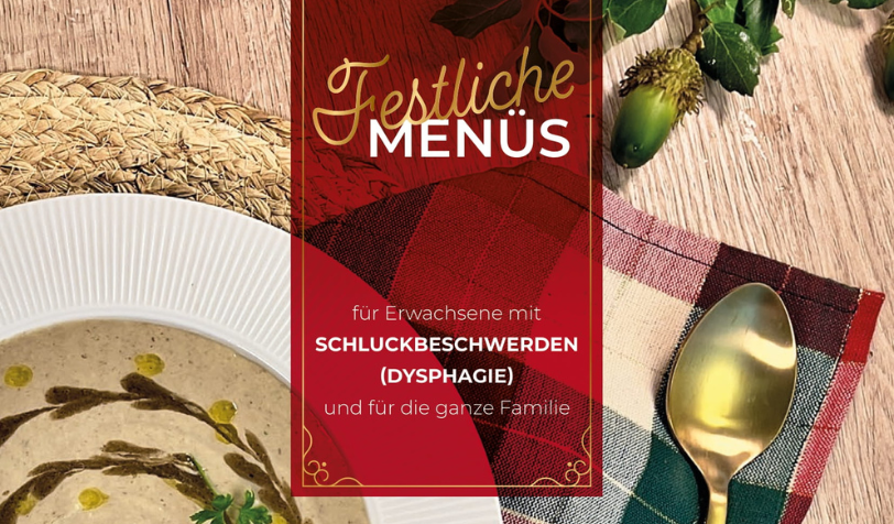 Festliche Gerichte für Erwachsene mit Schluckbeschwerden, geeignet für die Weihnachtszeit.