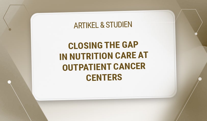 Studie: Ernährungsversorgung in Krebszentren