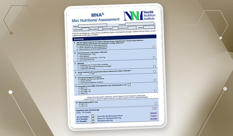 MNA®-SF – Screening-Tool Mangelernährung (Kurzversion)