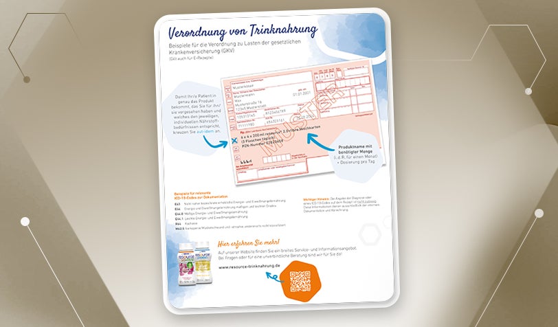 Verordnungsblatt medizinische Trinknahrung