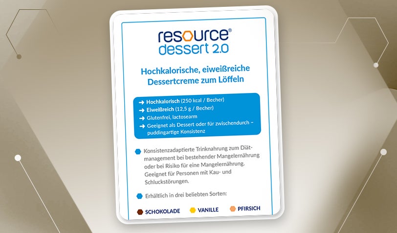 resource® dessert 2.0 und instant Breie Patient:innen-Flyer