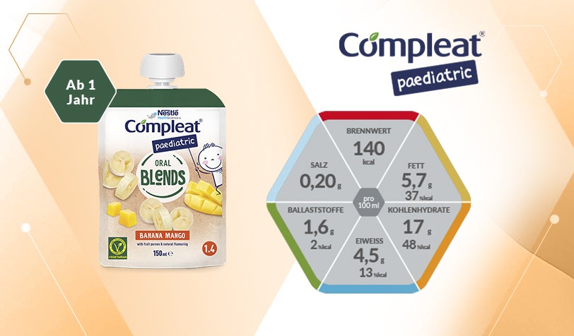 Produktdatenblatt Compleat® paediatric oral blends Banane‑Mango