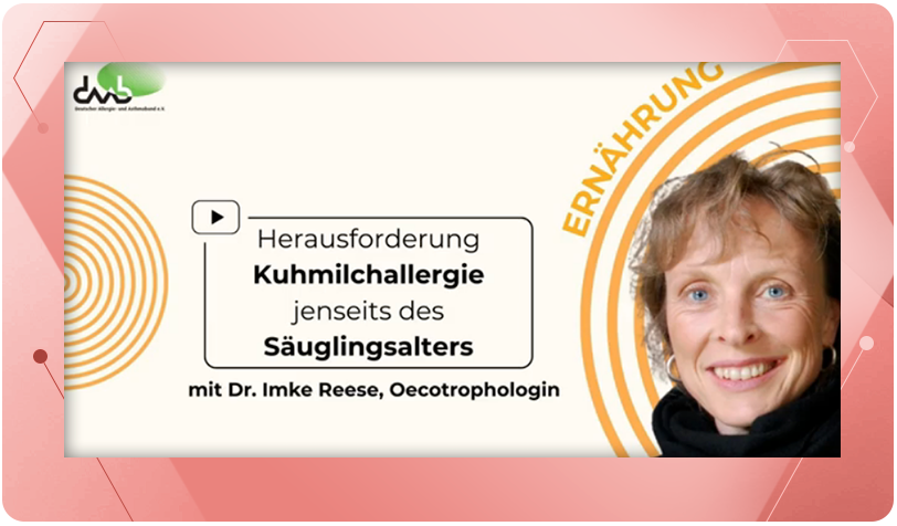 Webinar-Aufzeichnung: Herausforderung Kuhmilchallergie jenseits des Säuglingsalters