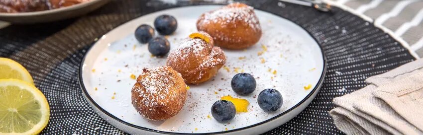 Mini-Krapfen mit Blaubeeren und Modulen® IBD
