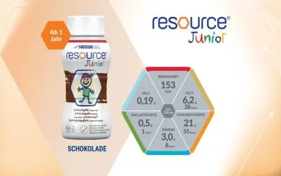 Produktdatenblatt resource® Junior Schokolade (trinkfertig) – Informationen & Details